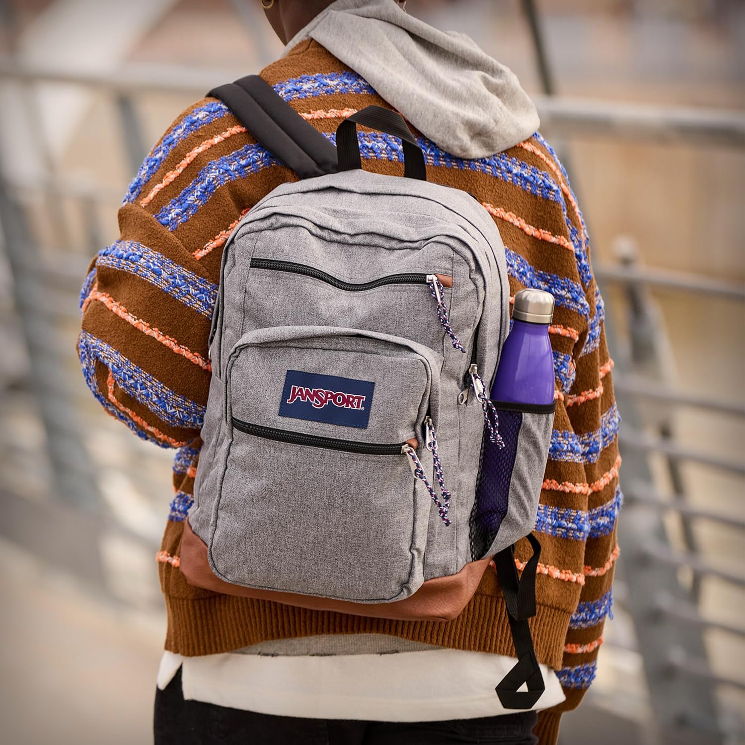 JanSport Cool Backpack, with 15-inch Laptop Sleeve - Large Computer Bag Rucksack with 2 Compartments, Ergonomic Straps, Black - Image 7
