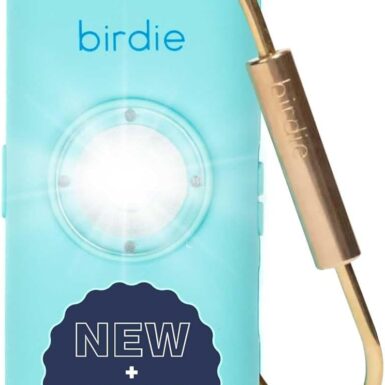She’s Birdie 3.0 New Version – The Original Personal Safety Alarm for Women by Women–Loud Siren, Flash Light and Rechargeable Battery in a Variety of Colors (Metallic Rose Pink)